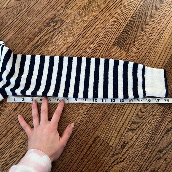 Kate‎ Spade | Sailboat Striped Crewneck Sweater Navy White Sz S Nautical - Picture 9 of 9